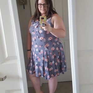Torrid lace up crepe dress